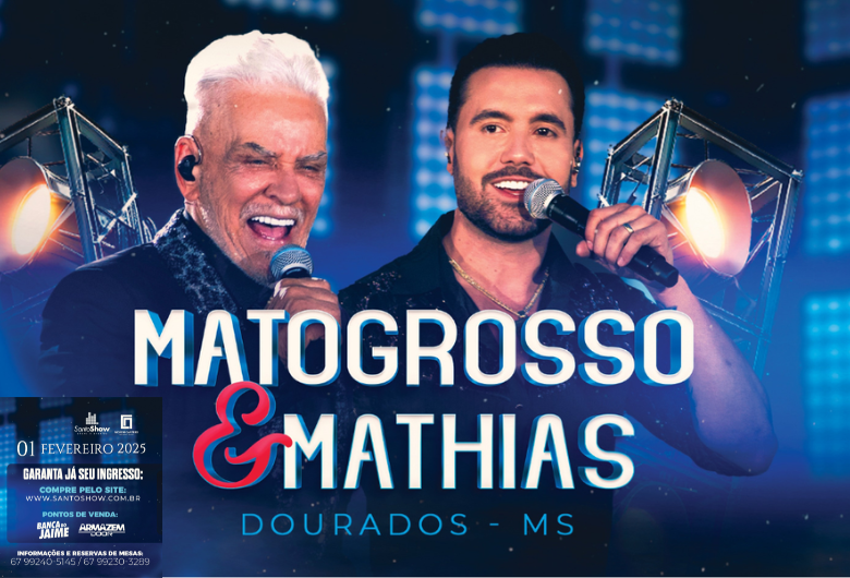 Matogrosso & Mathias se apresenta em Dourados neste sábado