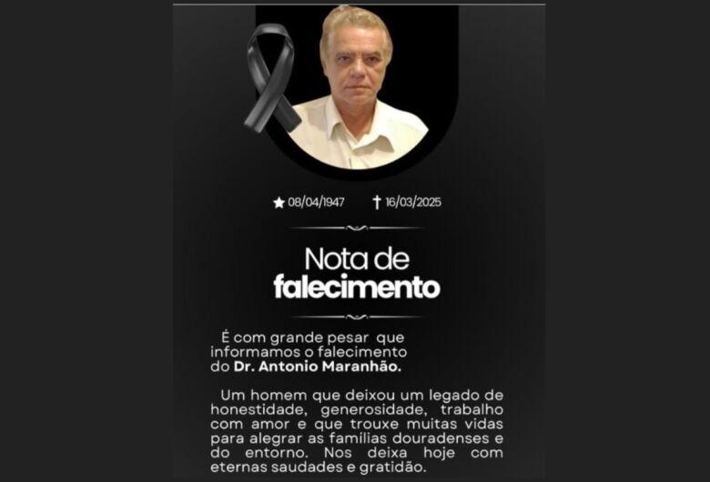 Médico Antônio Maranhão morre em Dourados aos 77 anos