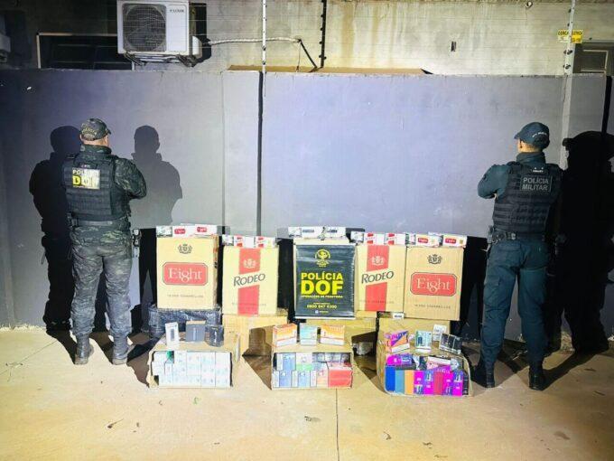 Carro carregado com cigarros contrabandeados é apreendido