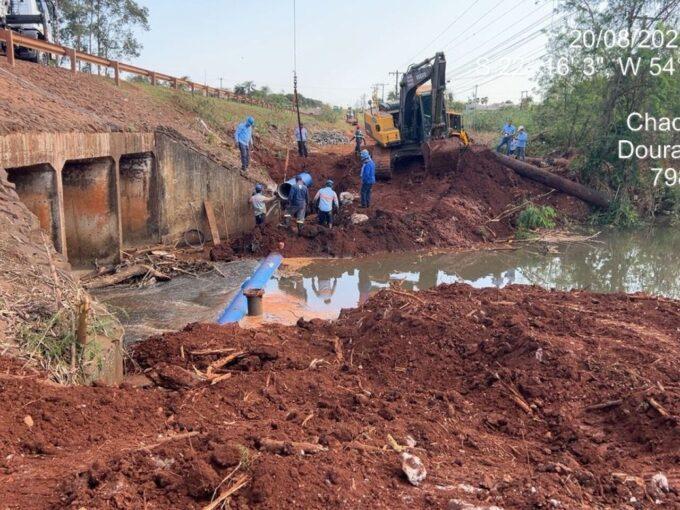 REPARO CONCLUÍDO E ABASTECIMENTO DE ÁGUA RETORNA AOS POUCOS EM DOURADOS