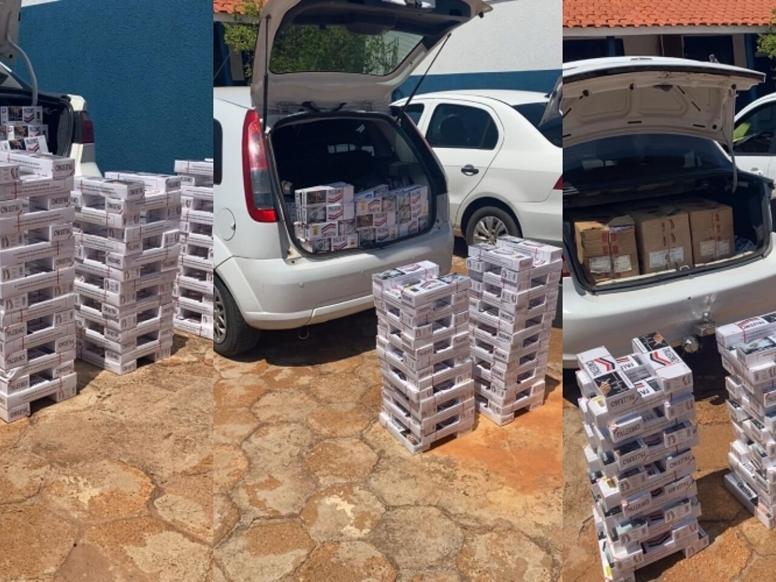 Polícia apreende comboio com mais de 1,5 mil pacotes de cigarros