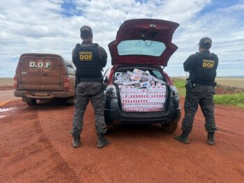 Cigarros contrabandeados: Ford Ka apreendido após colisão