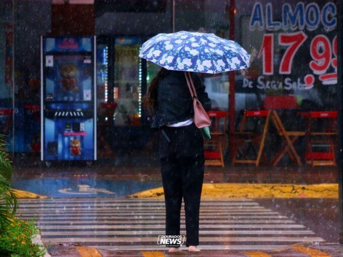 Alerta de tempestade: chuva passa de 40 mm em Dourados hoje