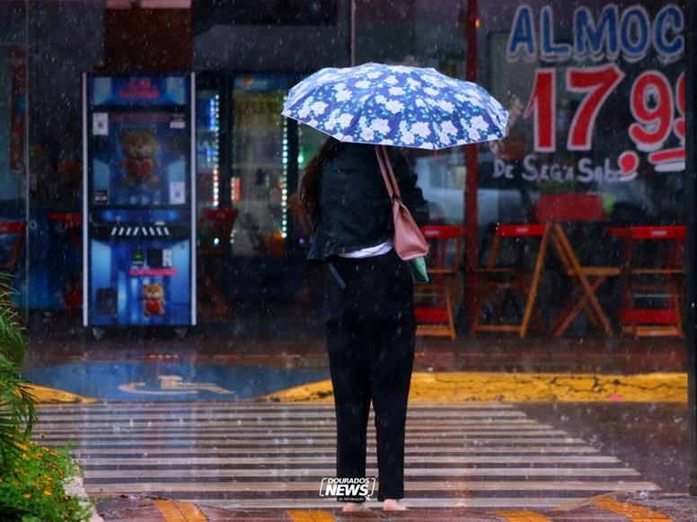 Alerta de tempestade: chuva passa de 40 mm em Dourados hoje