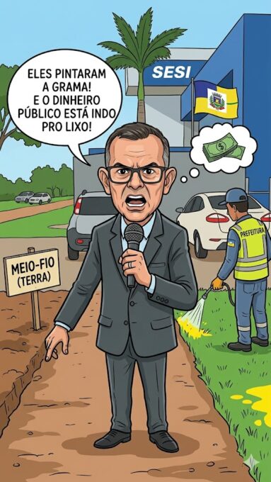 Desperdício escancarado: pintura de meio-fio na Vila Industrial gera revolta em Dourados