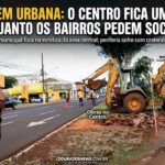 Entre a Vitrine Digital e a Vida Real: Obras no Centro Contrastam com a Rotina de Buracos nos Bairros de Dourados